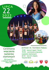 Plakat ceremonii w amfiteatrze